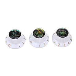 Musiclily Pro Plastique Métrique Abalone Top Bouton de Potentiomètre Strat Knobs pour Guitare Squier ST Style Guitare… - Les Beatles, Paul McCartney, John Lennon, RIngo Starr, George Harrison