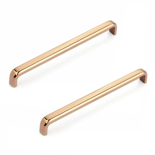 Image of LAPO 10 Inch Rosegold Pulls for Kitchen Cabinets & Drawers, Stylish Handles for Pooja Mandir, Wardrobe, and Almirah,Quick Fix Mounting(224mm, Rosegold Finish, Pack of 6)