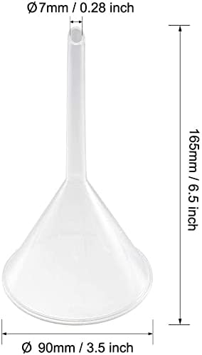 XYWHPGV 24個3.5インチ径透明プラスチック漏斗ボトル充填香水用トランスファー充填ツールエッセンシャルオイ用化学薬品(0c5