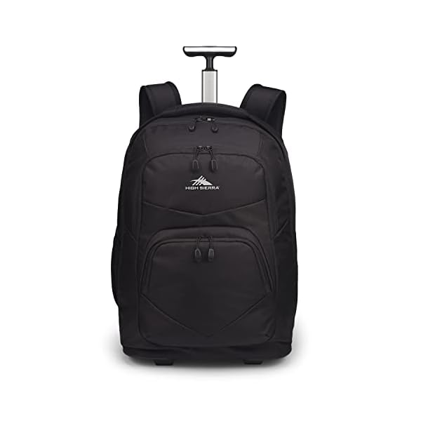 High Sierra Freewheel Pro Wheeled Backpack, Rolling Laptop Bag for Travel, Fits most 15” Laptops, 40L, Black