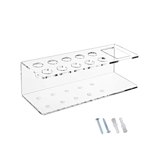 Woideklu Marker Storage Rack for Whiteboard with Eraser Holder for Meeting Room and Home, Clear
