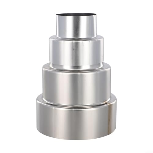 Adaptador de tubo de chimenea de acero inoxidable para quemador de leña o sistema de ventilación de chimenea, múltiples tamaños de diámetro para aplicaciones de aire de refrigeración de calefacción