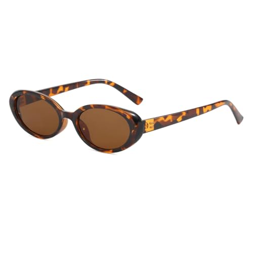 Lunettes de soleil ovales UV400 unisexes avec rivets rétro de style vintage
