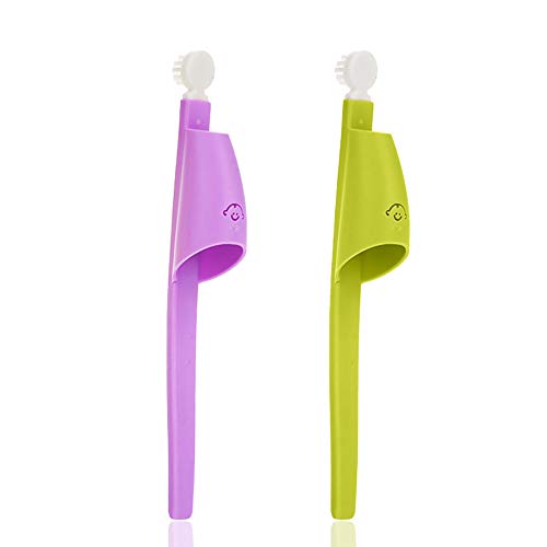 Baby Gifts Children 3 Sided Toothbrush, Bpa Free Soft Bristle Easy Grip Manual Toothbrush For Kids Special Needs Training, 3D Toothbrush For Kids 0 1 2 3 4 5 6 7 8 9 10 11 12 Years Olds #TOP22