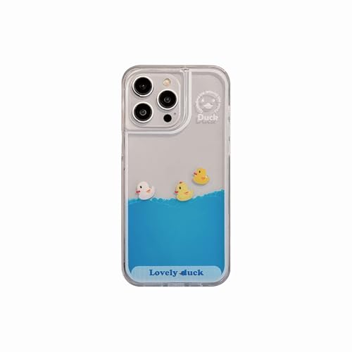HJXFlying �K�p iPhone 16 Pro �P�[�X ���铮���t�� TPU �P�[�X ���΂ݖh�~ ���� ���킢�� �ϏՌ� ���� �A�j���[�V���� �ی�d�b�J�o�[ �A�C�t�H�� 16 Pro �Ή� (Liquid Quicksand Case) - 3�H��