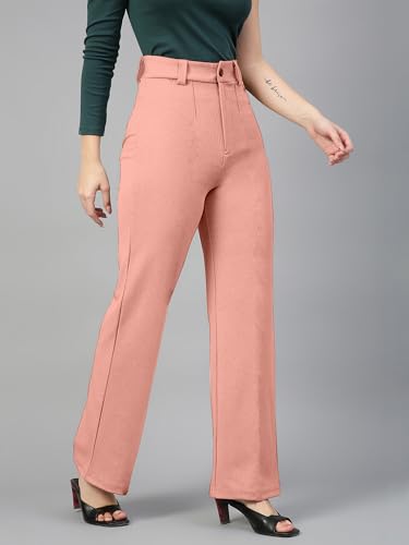 Image of Mehrang Trousers for Women, Formal Pants for Women, Straight Fit Pants