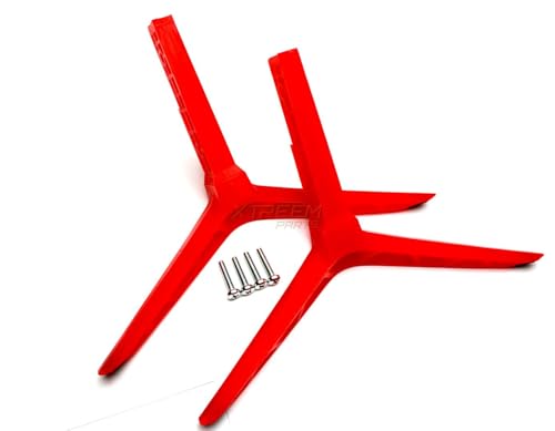 Complete Base Stand Legs with Screw Set Compatible with Vizio D40f-G9 V405-G9 V405-H19 (Firestorm Red)