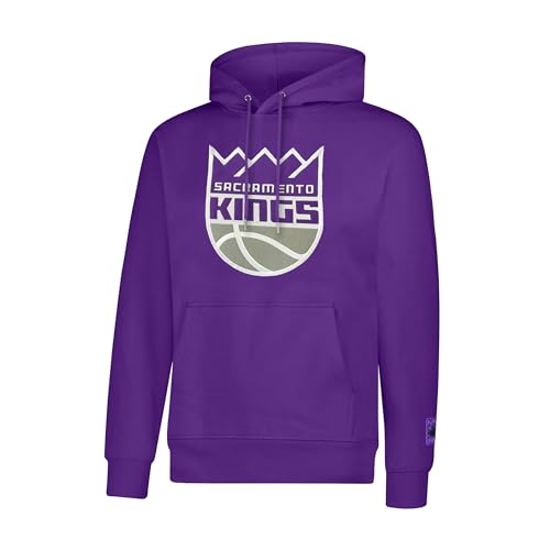Ultra Game Adults NBA Official Classic Embroidered Hoodie Sweatshirt, Sacramento Kings, Team Color, X-Large