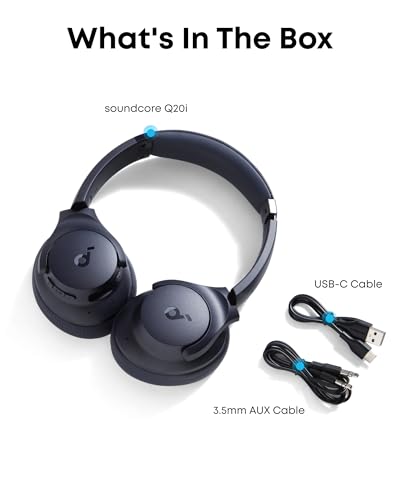 undefined Soundcore by Anker Q20i Hybrid Active Noise Cancelling Headphones, Wireless Over-Ear Bluetooth, 40H Long ANC Playtime, Hi-Res Audio, Big Bass, Customize via an App, Transparency Mode の商品画像 7