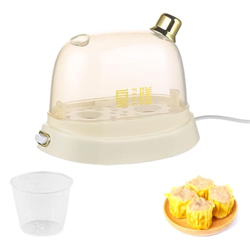 Olla eléctrica para huevos – Hervidor de huevos compacto, máquina de vapor de huevos | 220 V 120 W olla de huevos de calentamiento rápido con apagado automático, caldera de huevos duros multifuncional