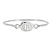 Sterling Silver Polished Engravable Oval Bangle Bracelet for Infant or Small Toddler