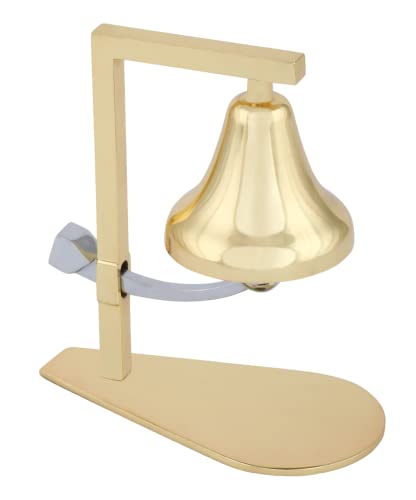 Image of ZAHEPA Vintage-Inspired Metal Manual Call Bell | Clear Ring Tone | Ideal for Hotels, Restaurants & Service Desks | Durable & Elegant Decor Piece