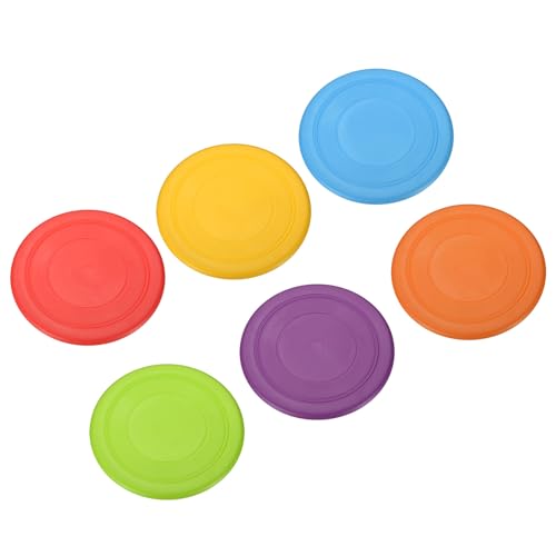 PATIKIL 7 Inch Flying Disc, 24Pcs TPR Flying Discs Soft Waterproof for Adults Dog Outdoor Playing Sport Game, 6 Color