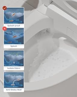 EPLO Smart Toilet Bidet with Tank Built in,Auto Open/Close,Heated seat,Dual Auto Flush, Foot Sensor Flush,Modern Elongated Toilets with LED Display for Bathrooms