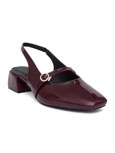 Image of TRYME Women's Mary Jane Block Heel Sandals | Elegant Cross Strap Slingback Heels for Women & Girls