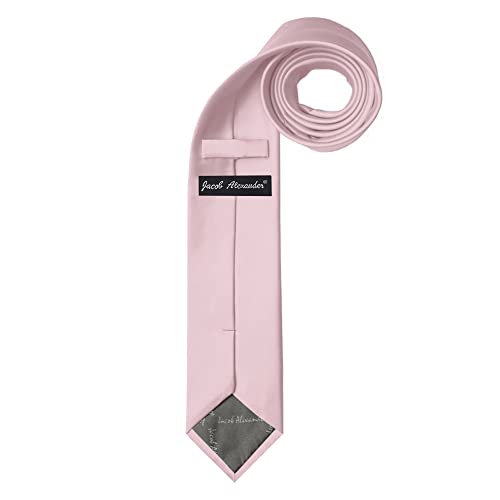 Image of Jacob Alexander Men's Slim Width 2.75 inch Solid Color Tie