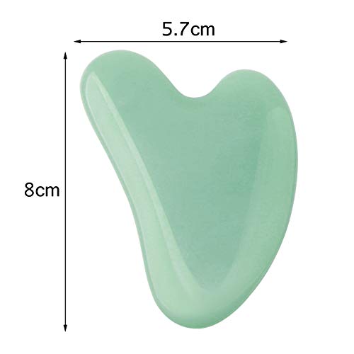 nuosen Gua Sha Massage Tool Jade Stone Cujaw/Gua Sha Board Massage Tool Groen aventurijn Jade voor gezicht en lichaam… - Image 7
