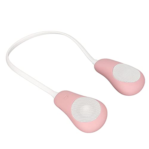 ネックバンドBluetoothスピーカー、ノイズリダクションマイク付きステレオハンズフリーネックスピーカー、家庭用アウトドアスポーツ旅行用ポータブルウェアラブルスピーカー (ピンク)