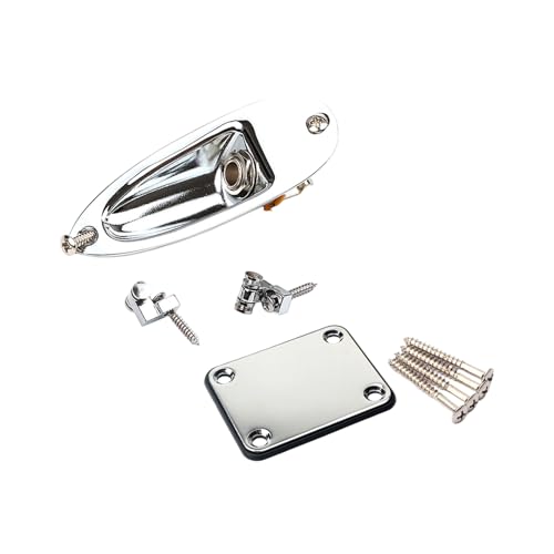 Pack of Stylish Gold Plated Guitar Accessory Set for Appearance and Safe in Instrument Upgrades Guitar Neck Body Connection Plat