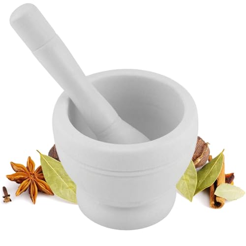 Set di Affilatura - VIFER Mortaio Manuale in Plastica Set Smerigliatrice Aglio Grinder Macinatore Strumento da Cucina (#3)