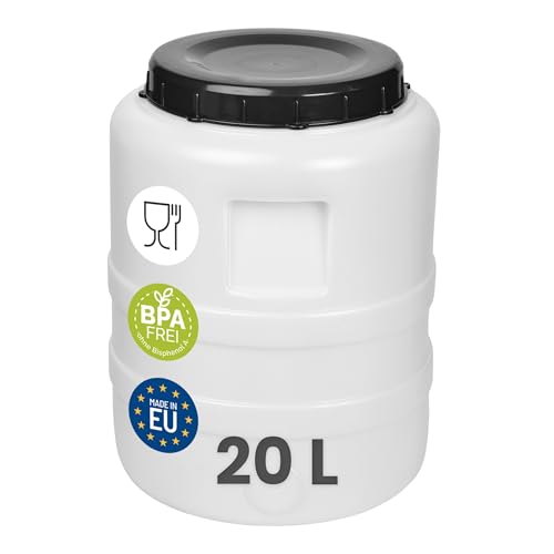 Garronda Fût Alimentaire 20 L Plastique HDPE Tonneau Baril...