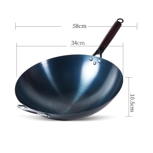 Wok de Acero Inoxidable 34 cm Fondo Redondo Sin Recubrimiento miniatura 2