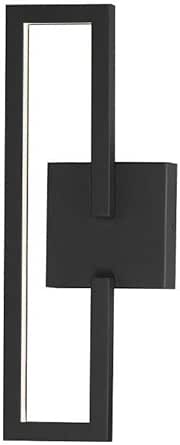 ET2 Penrose - 14W 1 LED Wall Sconce-18 Inches Tall and 7 Inches Wide-Black Finish