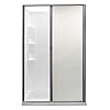 RecPro RV Retractable Rolling Shower Door Replacement | Woven Mesh with Vinyl (Platinum, 36" x 67")