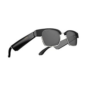 Bluetooth Audio Smart Glasses for Men Women, Blue Light Filtering & Polarized Sunglass Lenses-Built-in Mic & Speakers