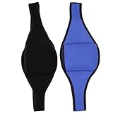 Lurrose マイクベルトパック マイクホルダーパック マイクトランスミッターキャリアベルト ポーチ フィットネスインストラクタースピーカー 教師 ２個セット（ブラック+ブルー）