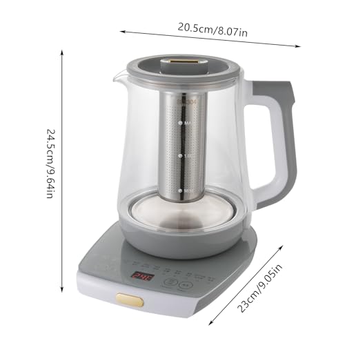 Electric Tea Kettle Glass Tea Maker, Tea Water Boiler With Tea Strainer & Temperature Control Coffee Kettle LCD Display for Tea Water Boiler 1.8L