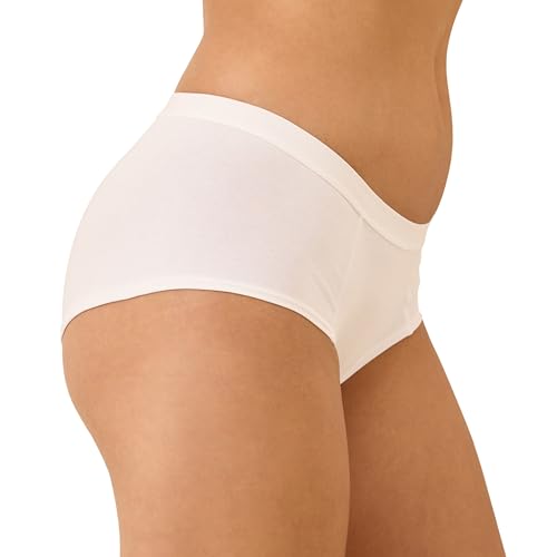 Image of Pact Women's Organic Cotton Boy Shorts Underwear, Full Coverage Low Rise Panties, 2 Pack