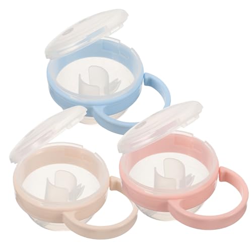 OFFSCH 3Piezas Caja de para Bebés con Función de Transporte Contenedor Prueba de Polvo y Diseño Adorable para Guardar Chupetes y