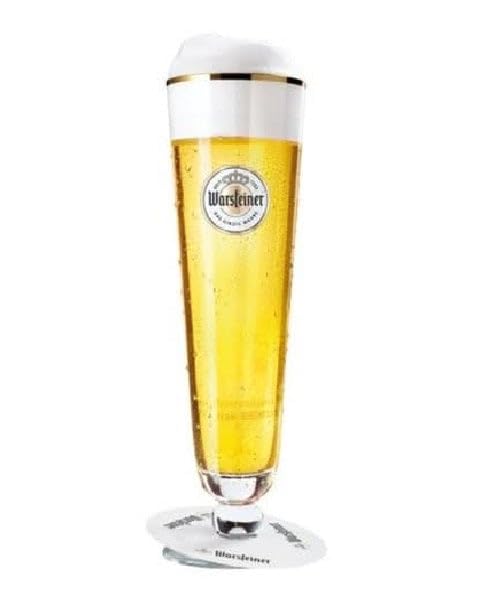 Warsteiner Vasos de cerveza con pie, 200 ml, 6 unidades