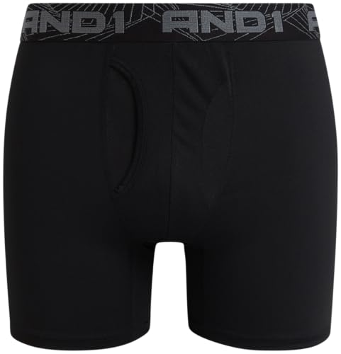 AND1 Mens Boxer Briefs - 5 Pack Stretch Performance Mens Underwear Boxers with Functional Fly Pouch (Sizes: S-3XL)4