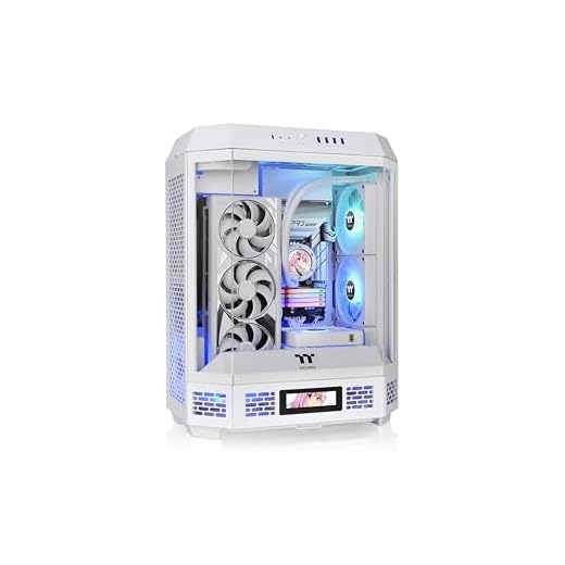 Thermaltake Tower 600 Snow Mid-Tower ATX Case; 3 Tempered Glass Panels; Hidden-Connector Motherboard Support; Rotational PCI-e Slots; CA-1Z1-00M6WN-00; 3 Year Warranty