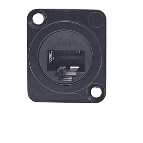 Connecteur RJ45 en métal noir CAT6 femelle femelle châssis type D robuste lot de 5