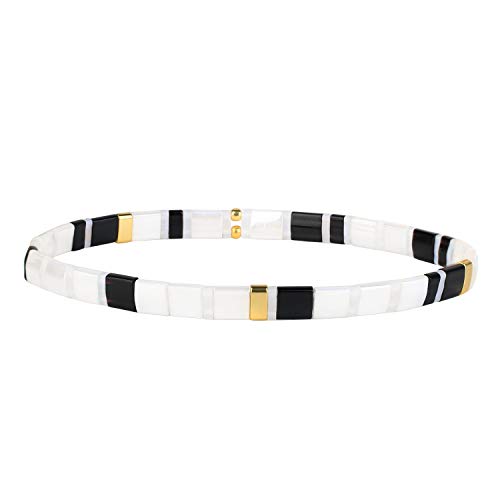 Kanyee Tila Multi Color Stretch Bracelets Tile Enameled Adjustable Size Cuff Bangles Bracelets Friendship Jewelry Christmas Gifts For Women #TOP4