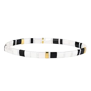 KANYEE Bracelets Tila Perles Mixte Couleur Bracelets Extensible Vintage Bracelets D&rsquo;amitié Fait A La Main pour Femmes-11C