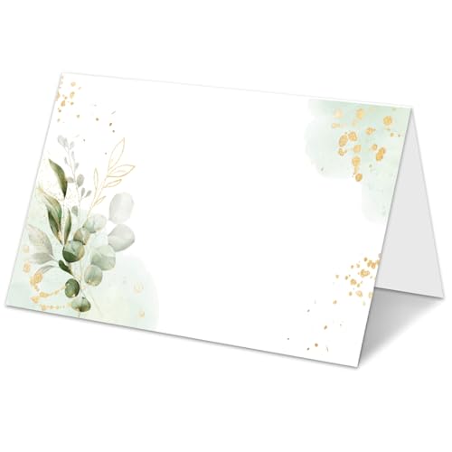 Marque-places en eucalyptus pour décoration de table | Lot de 25 cartes de nom pour fête