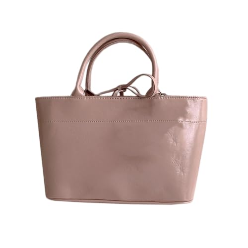 Bwuikim Bolso de la compra funcional versátil de gran capacidad para mujer, elegante, de piel sintética coreana, con cierre de corbata, para uso diario, mochila escolar, b