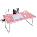 【Support de lit portable pour ordinateur portable avec 4 ports USB】 Ce support est équipé d'une mini-lampe et d'un mini-ventilateur alimentés par USB. Les 4 ports USB sont alimentés par un seul câble USB ; vous pouvez ainsi recharger votre téléphone ou une lampe si besoin.