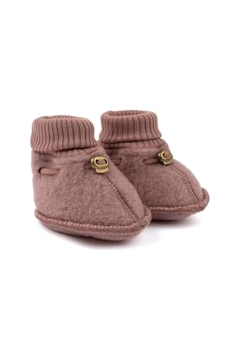 Mikk-line Lammfellschuhe Baby 3-6 Monate Burlwood – Warme Woll Hausschuhe...