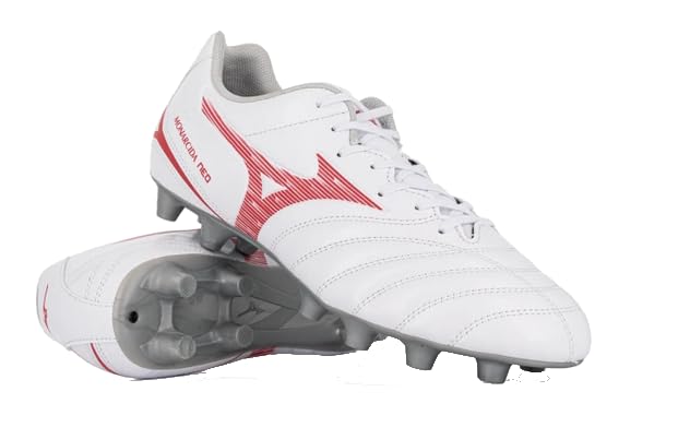 Mizuno Shoe Monarcida Neo Select Mix, Shoes Unisex Adulto, White/Radiant Red, 40.5 EU