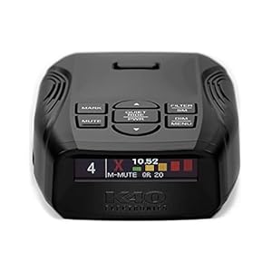 K40 Electronics Platinum100 Portable Radar Detector for Cars, GPS, Voice Alerts, Long Range Detection, OLED Display, Advanced False Alert Filtering, Optional Wireless Remote Connectivity