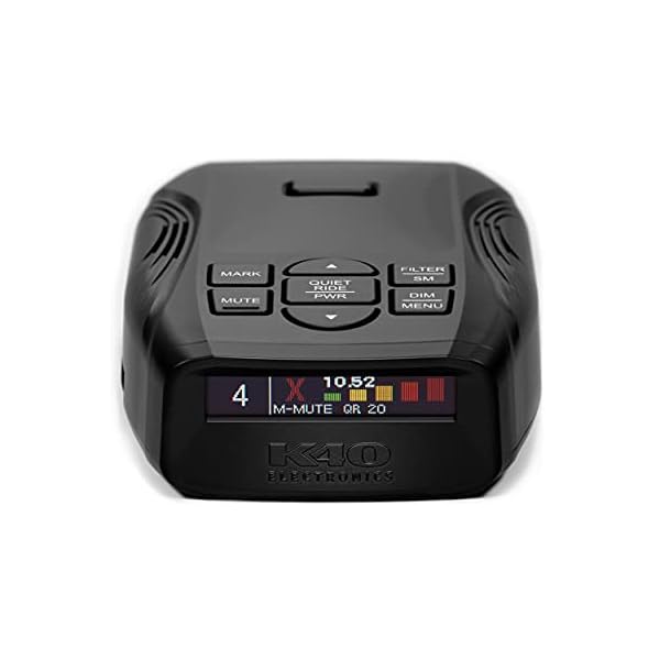 K40 Electronics Platinum100 Portable Radar Detector for Cars, GPS, Voice Alerts, Long Range Detection, OLED Display, Advanced False Alert Filtering, Optional Wireless Remote Connectivity