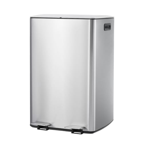 Caneca de basura dual Garvee 16 gal acero inoxidable