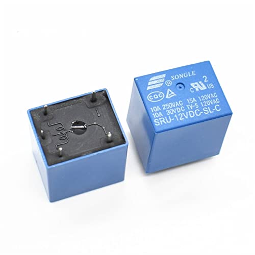 Relé SRU-12VDC-SL-C con conmutación de 10A 250VAC de 5 pines 2