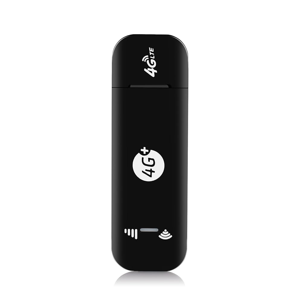 TIANJIE 4G LTE Router with SIM Card Slot High Speed Portable Travel Hotspot Mini Router USB Modem Nano sim Compact Design Portable WiFi 4G sim Card Modem 10 WiFi Users