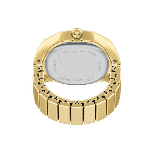 Image of Fossil Women's Watch Ring, Quartz Stainless Steel Two-Hand Ring Watch for Women